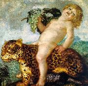 Franz von Stuck Boy Bacchus Riding on a Panther oil on canvas